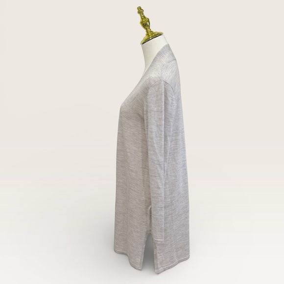 Eileen Fisher Women’s XXS Sea Salt Grey Open Front 100% Merino Wool Cardigan NWT - Picture 4 of 12